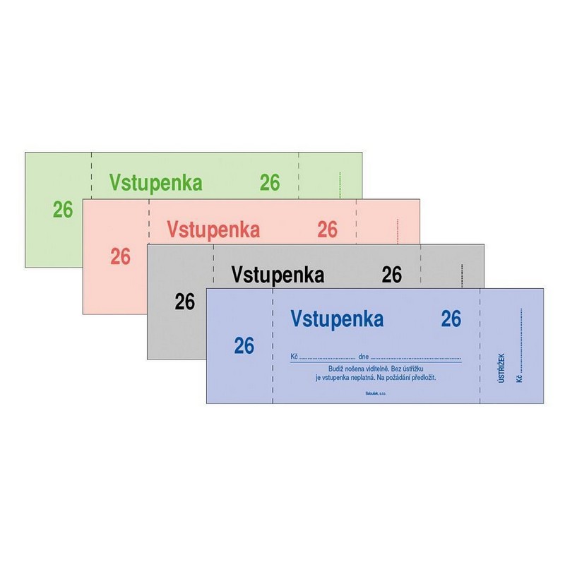 VSTUPENKA v BLOKU 1 - 200, červené