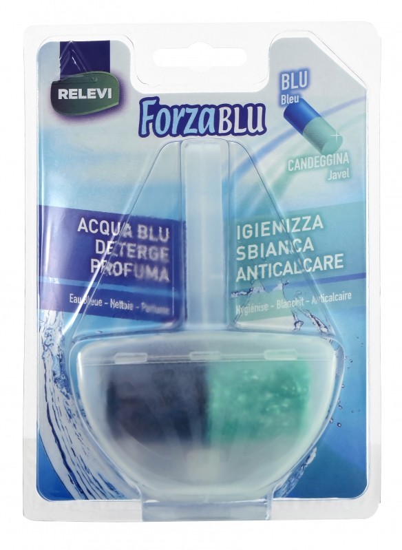 WC závěs Forza Blu s vůní s čisticím a barvícím efektem