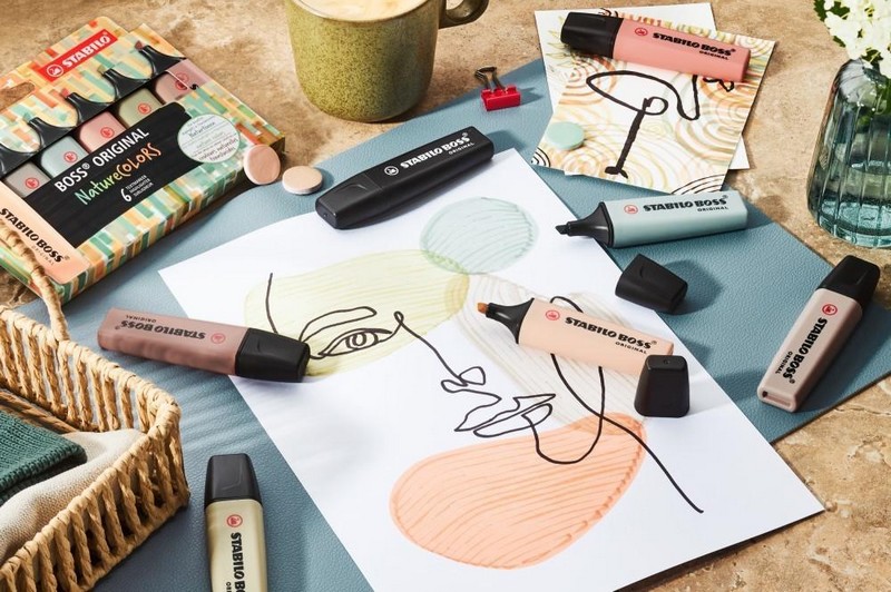 Zvýrazňovač Stabilo BOSS ORIGINAL NatureCOLORS sada 4 barev